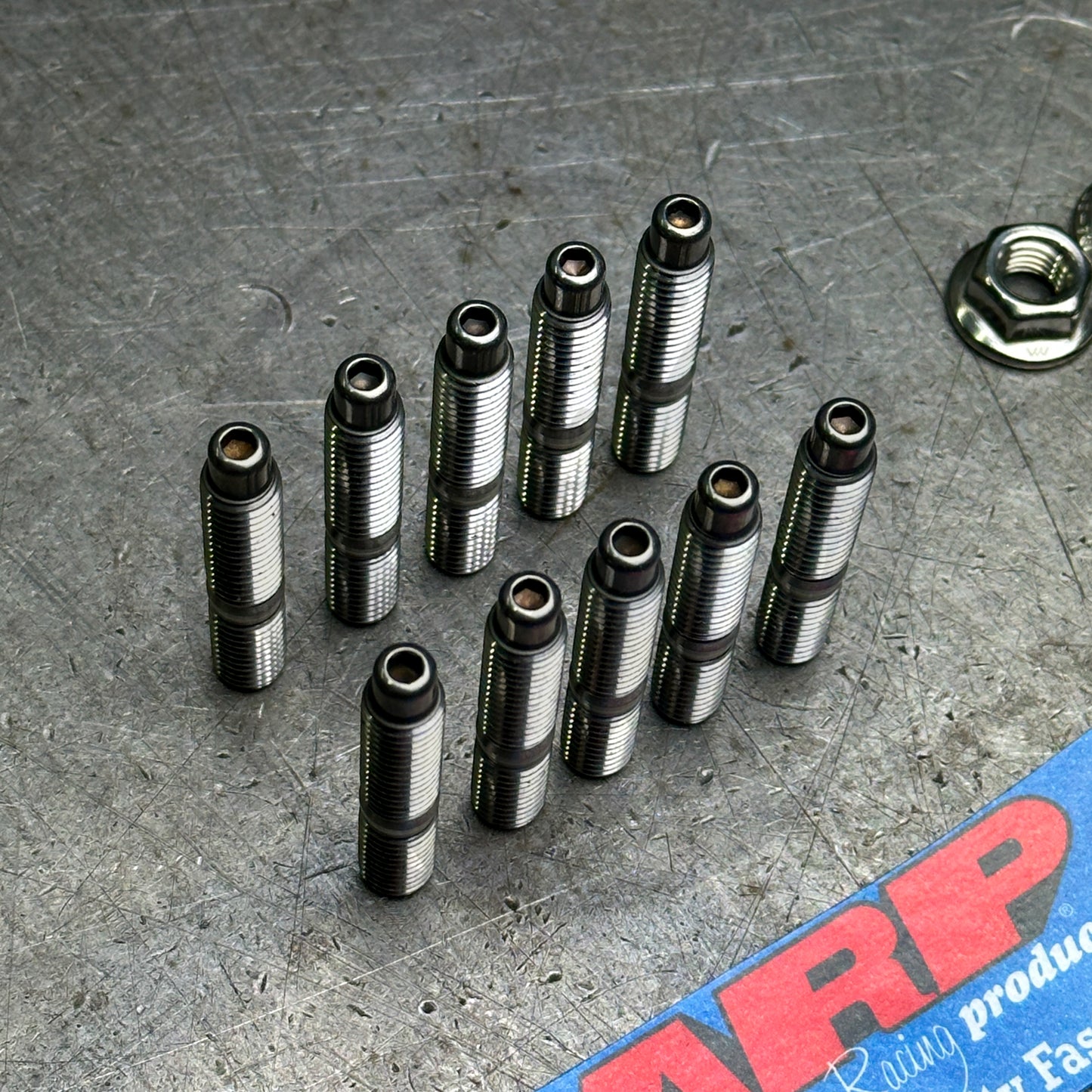 ARP 10PC Stainless Steel Intake Manifold Studs & 6pt Nuts for Honda B/D Series