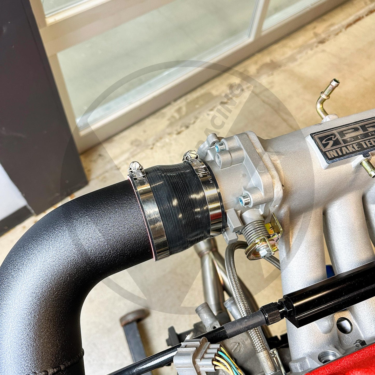 Honda/Acura 3.5" Intake System with Racing Air Filter Black B D H Swap