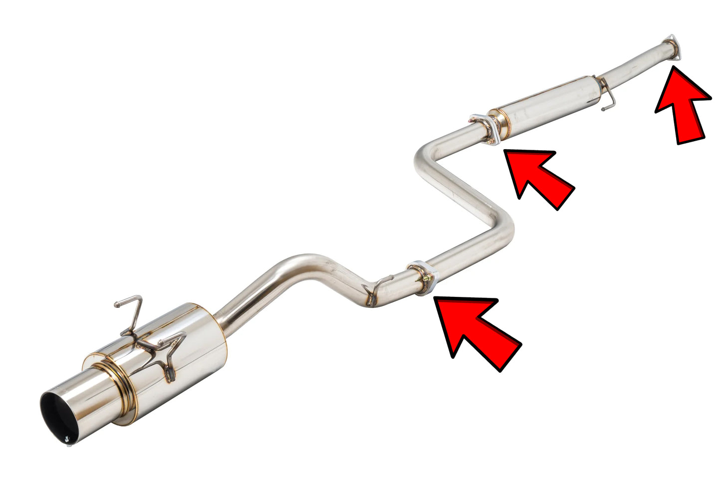 Cat Back Exhaust Pipe Hardware Kit For Honda Civic Acura Integra EG EK DC B D K