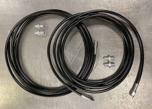 Black Stainless Main Rear Brake Line Replacement Kit For 02-06 Acura RSX-S RSX