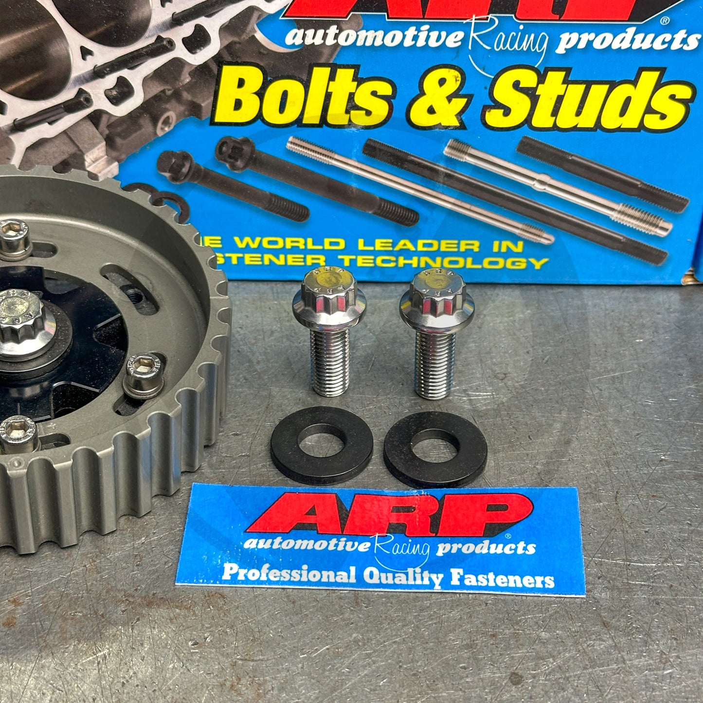 ARP Stainless Cam Gear Bolts and Black Washers for Honda Acura B Series LS B20 (12 Point)