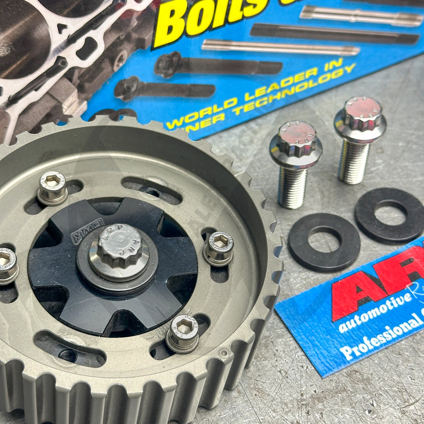 ARP Stainless Cam Gear Bolts and Black Washers for Honda Acura B Series LS B20 (12 Point)