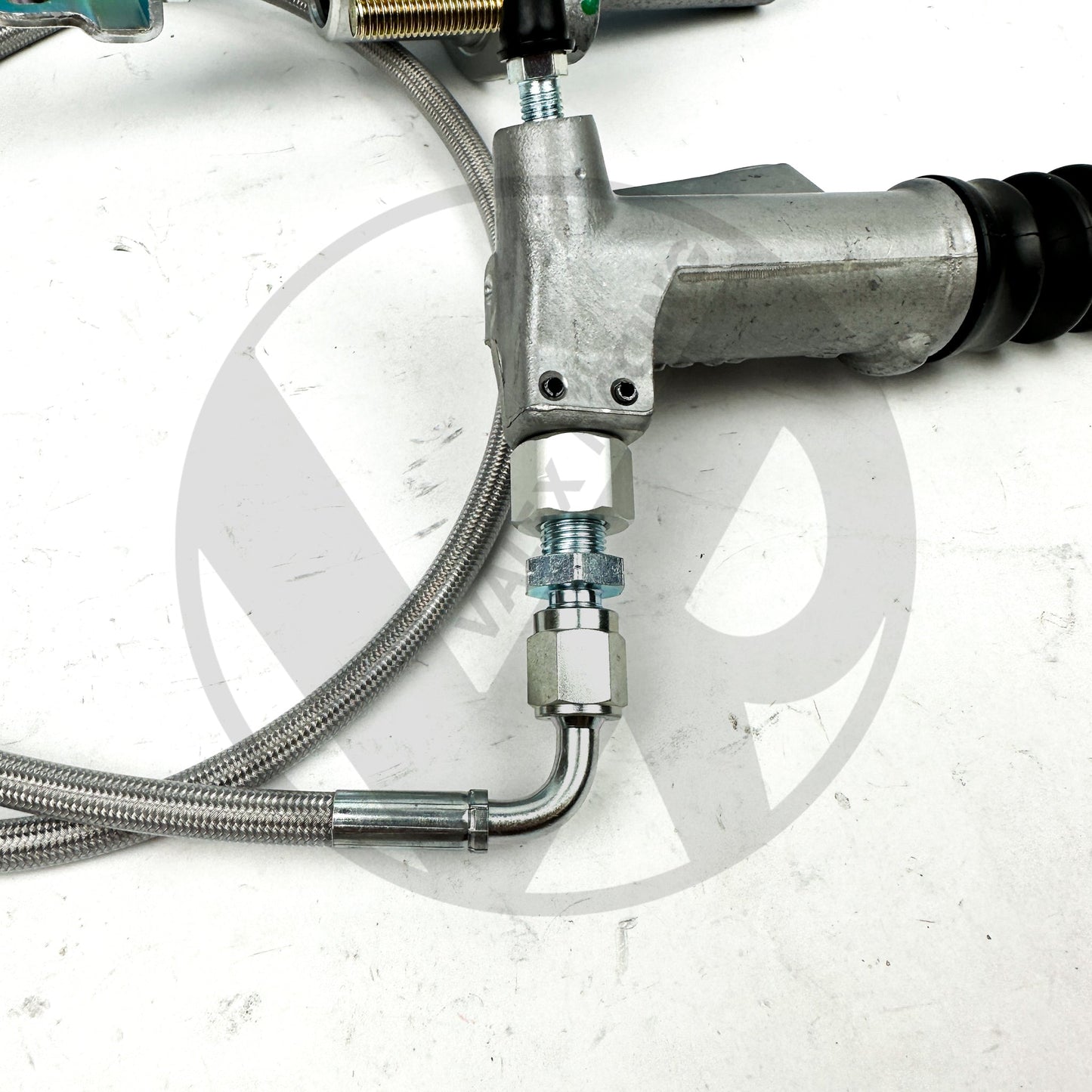 Bolt In EM2 Clutch Master Cylinder and Slave Cylinder Kit with Stainless Steel Clutch Line for 09-14 Honda Fit 1.5L