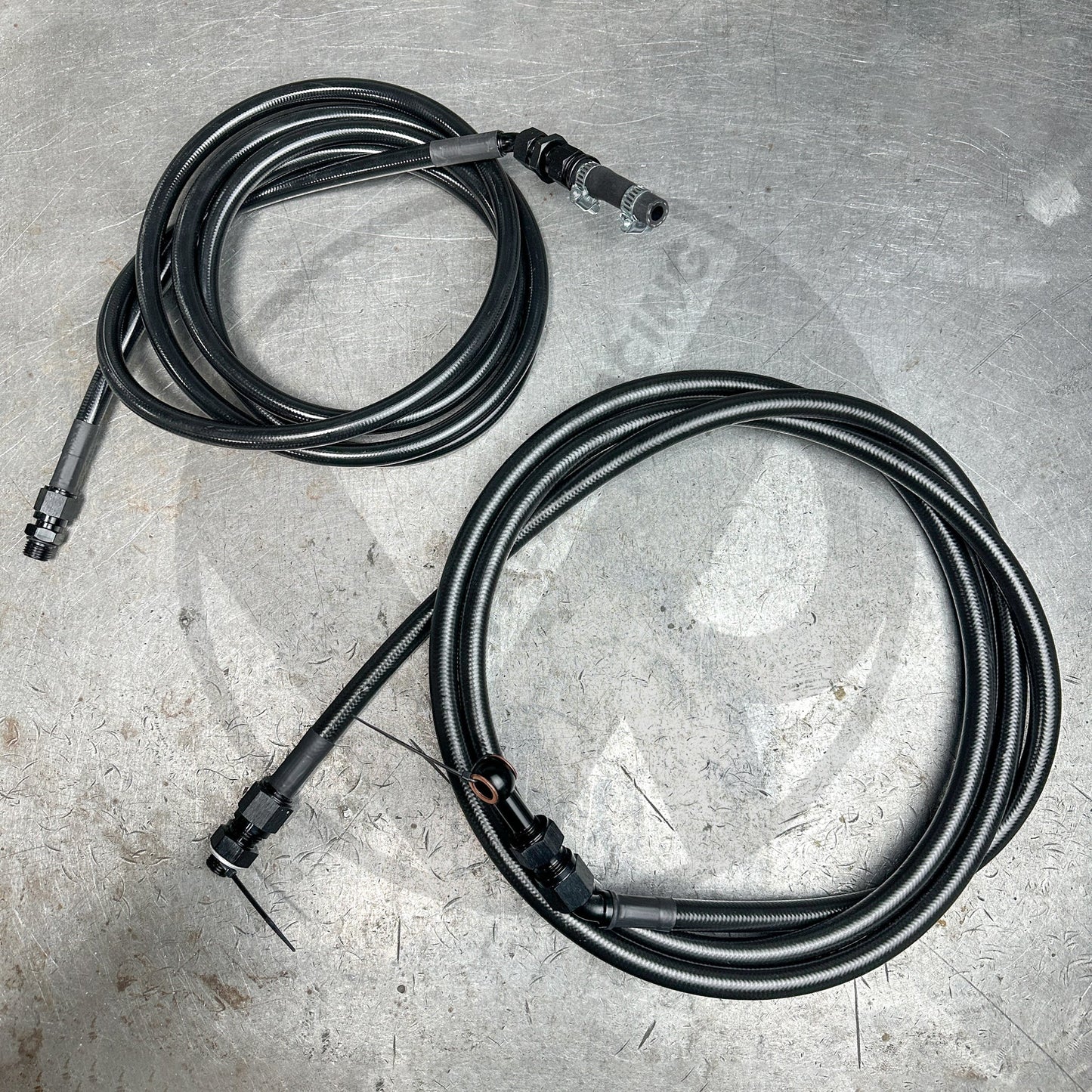 92-95 Civic E85 Compatible Stainless Steel Fuel Lines Kit -10AN FEED -8AN RETURN (Black)