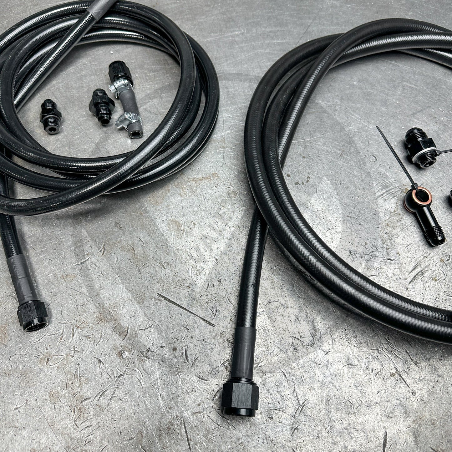 94-01 Integra E85 Compatible Stainless Steel Fuel Lines Kit -10AN FEED -6AN RETURN (Black)