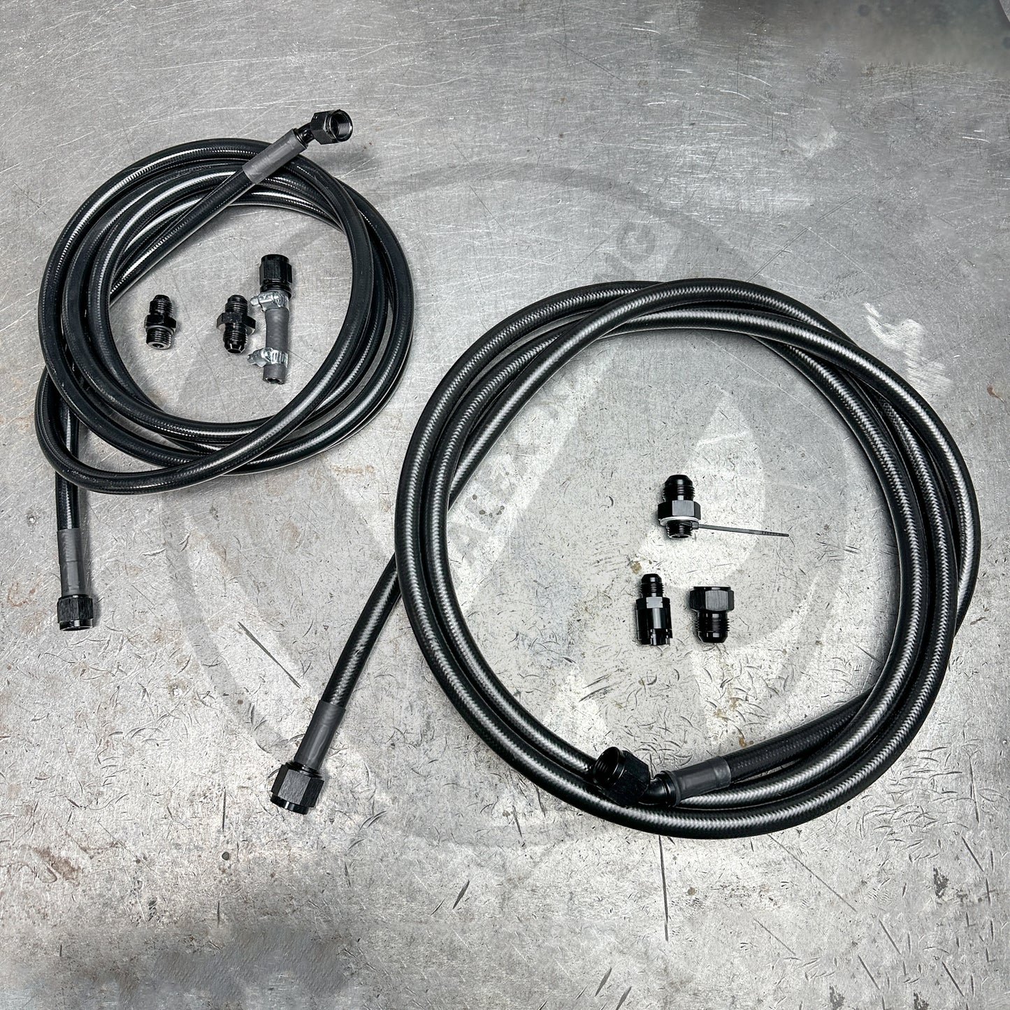 94-01 Integra E85 Compatible Stainless Steel Fuel Lines Kit -10AN FEED -8AN RETURN (Black)