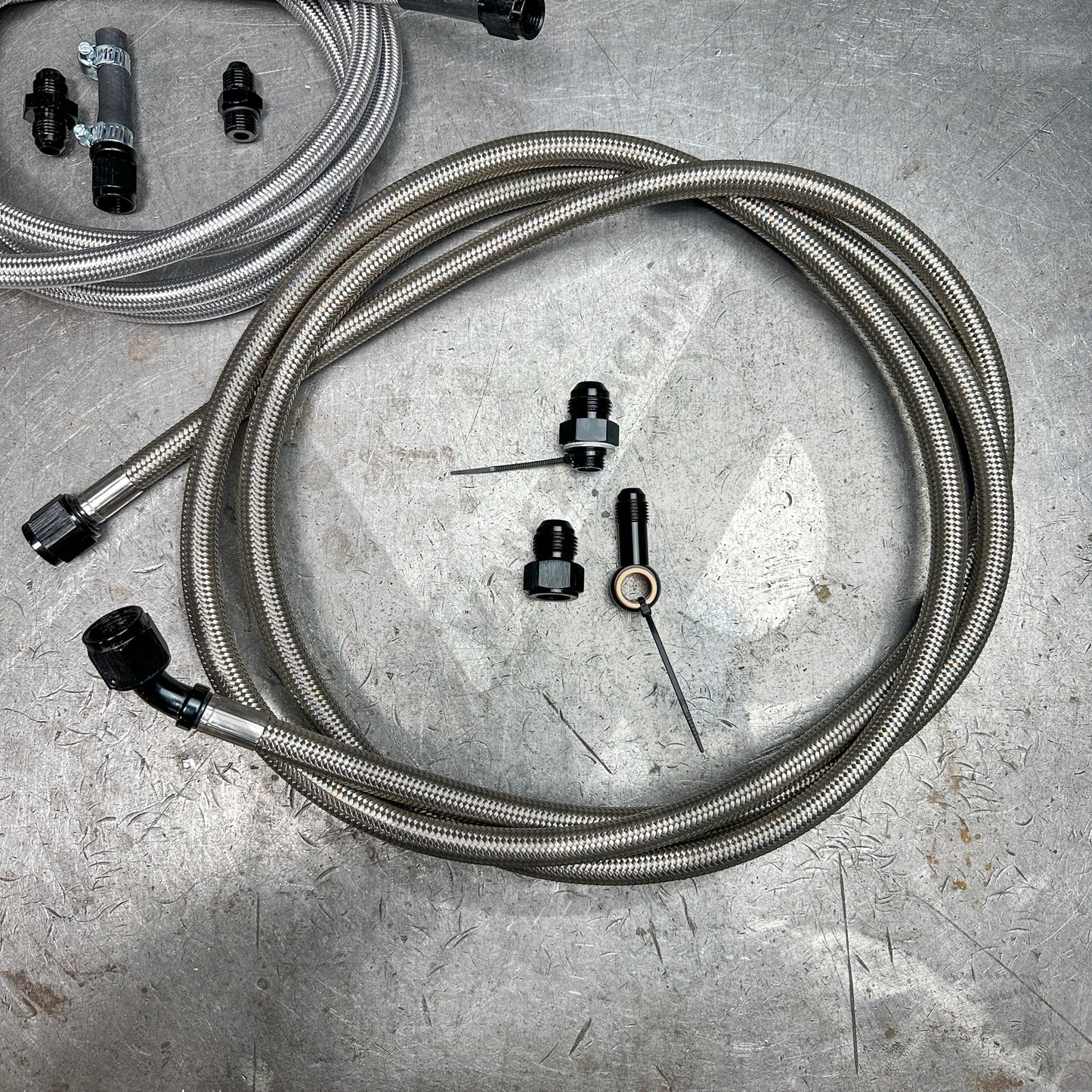 92-95 Civic E85 Compatible Stainless Steel Fuel Lines Kit -8AN FEED -6AN RETURN