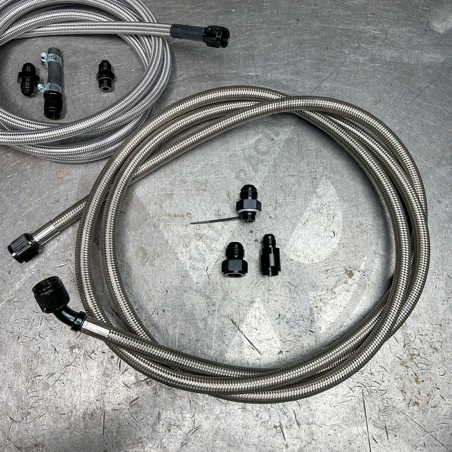 96-00 Honda Civic EK E85 Compatible Stainless Steel Fuel Lines Kit -8AN FEED -6AN RETURN