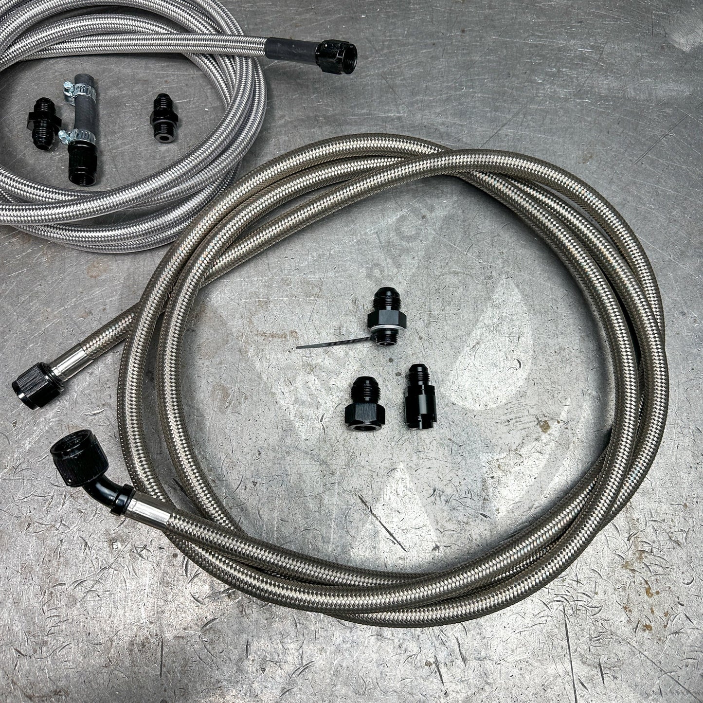 97-01 Honda CR-V E85 Compatible Stainless Steel Fuel Lines Kit -8AN FEED -6AN RETURN