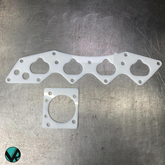 Honda Acura Reusable Thermal Intake Manifold Gasket and Skunk2 Pro Series Throttle Body Gasket Kit B18A B18B B20