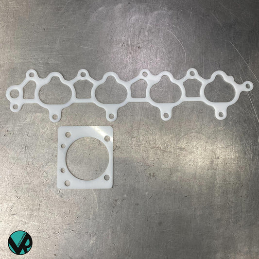 Honda Acura Reusable Thermal Intake Manifold Gasket and Skunk2 Pro Series Throttle Body Gasket Kit H22A