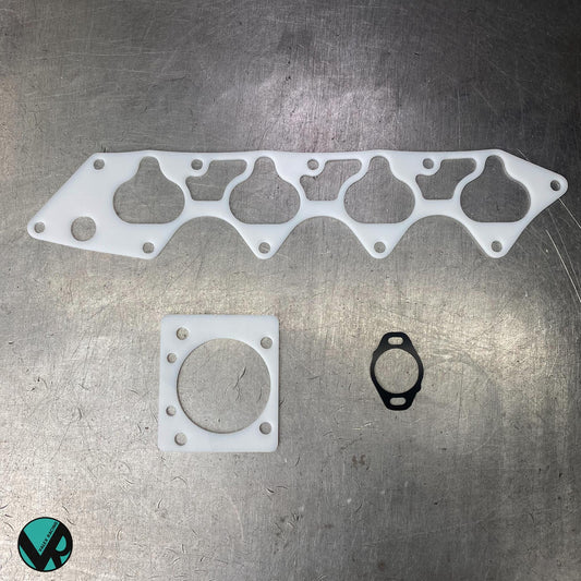 B18C B18C1 Honda Acura Reusable Thermal Intake Manifold Gasket, Skunk2 Pro Series Thermal Throttle Body Gasket, and Thermal TPS Gasket