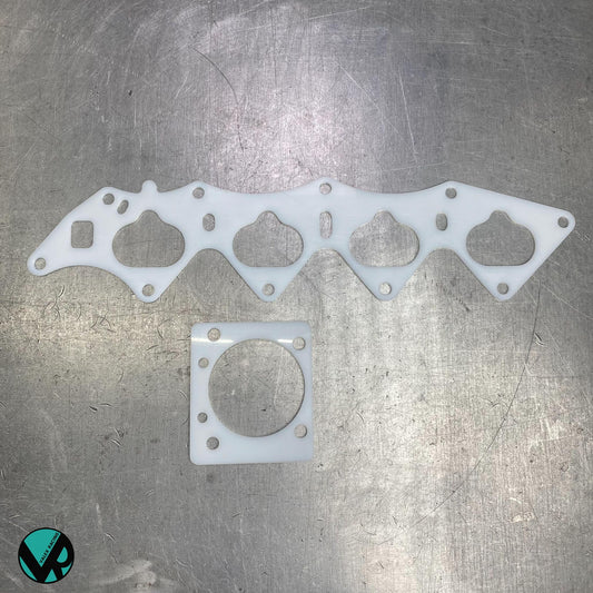 Honda Acura Reusable Thermal Intake Manifold Gasket and Skunk2 Pro Series Throttle Body Gasket Kit B16 B18C5