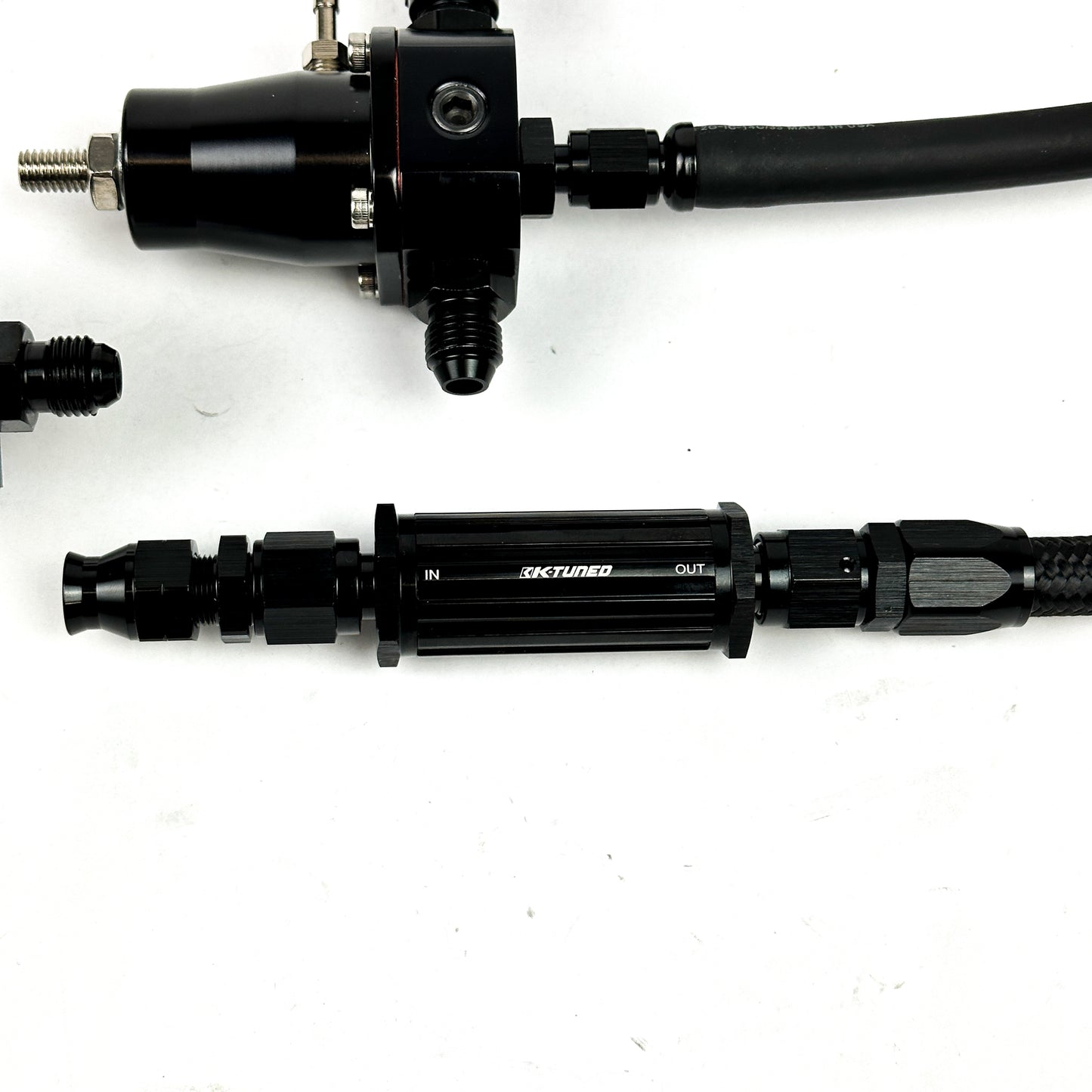 D Series Fuel Tuck System with AEM Fuel Rail & K Tuned Filter for Honda Civic D16Y8 Y7 2 BOLT