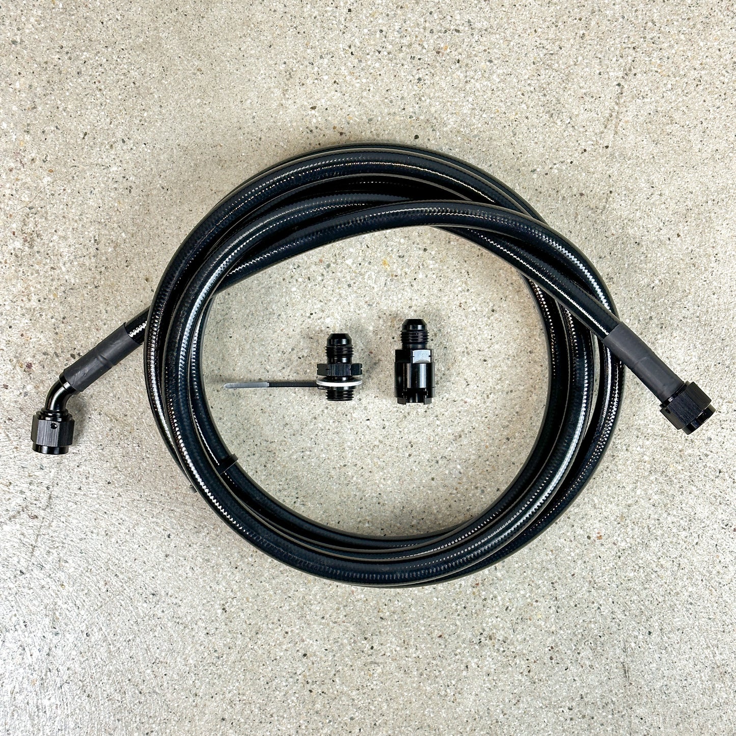 97-01 Honda CR-V Replacement Black Stainless Steel Fuel Feed Line & Rubber Return