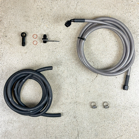 92-01 Honda Prelude Replacement Stainless Steel -6 Fuel Feed Line & Rubber Return