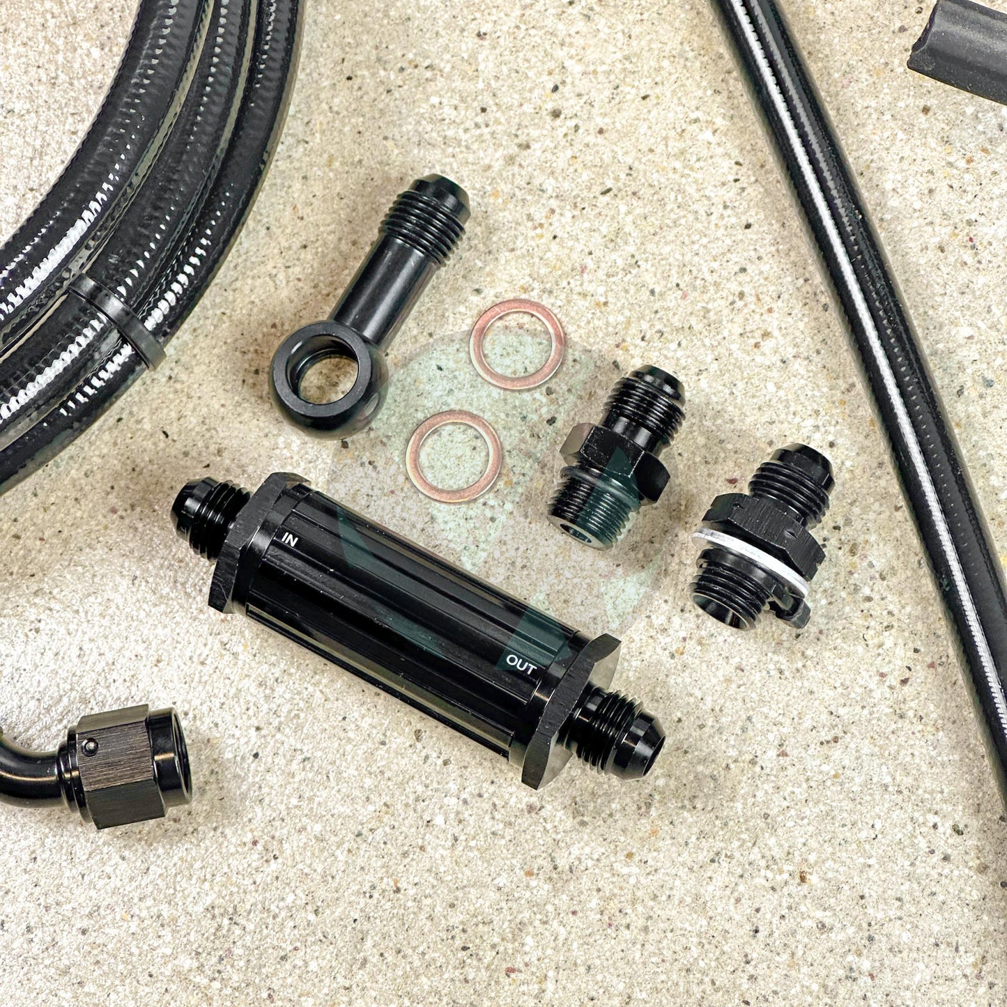 94-01 Acura Integra DC2 Tucked Stainless Steel Fuel Feed Line System -6 Silver
