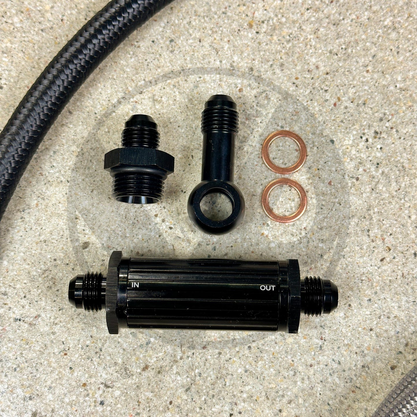 92-95 Honda Civic EG K Swap Tucked Stainless Steel Fuel Feed Line System -6 Silver