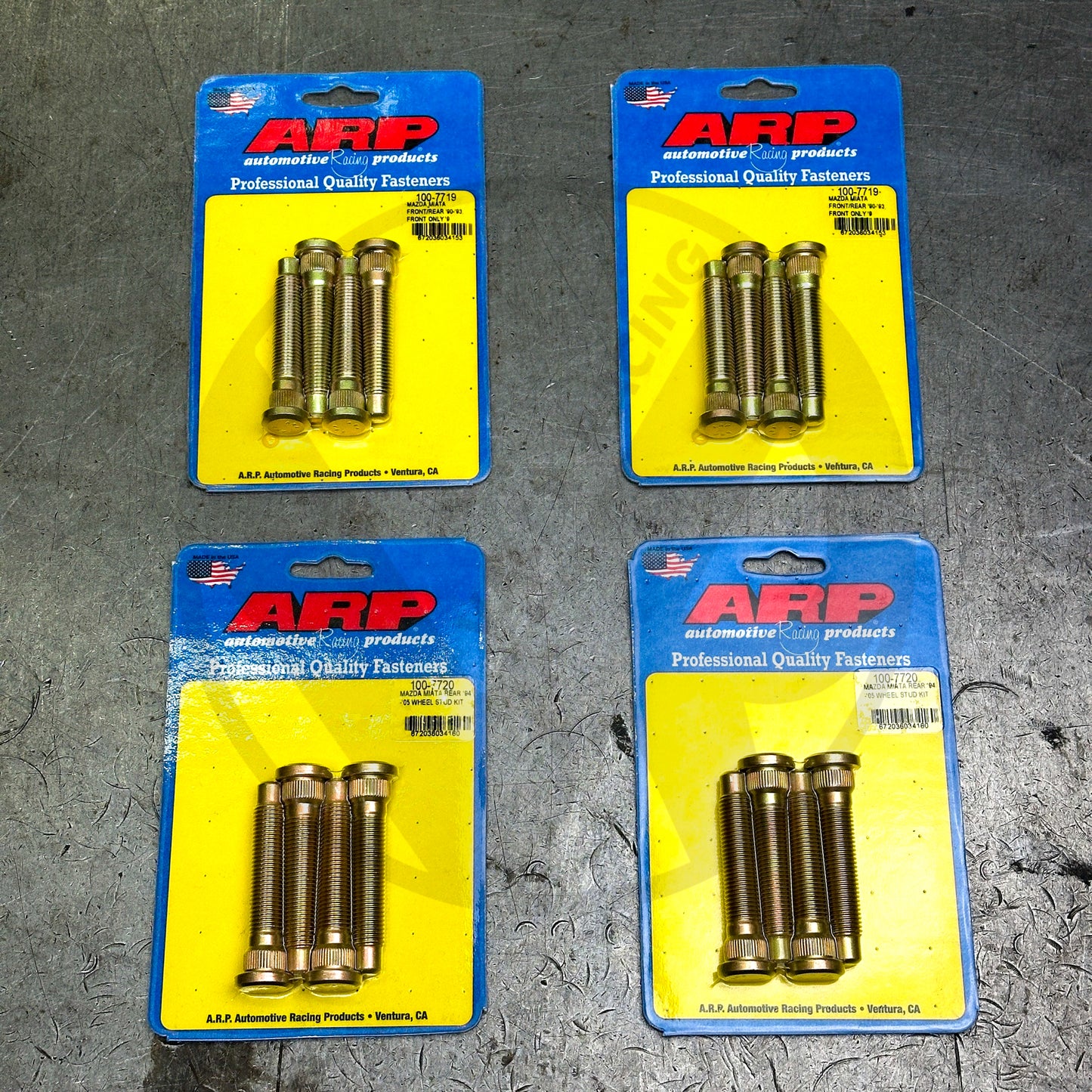 ARP Extended Wheel Studs for 1994-2005 Mazda Miata NA NB 16pcs 100-7719 100-7720