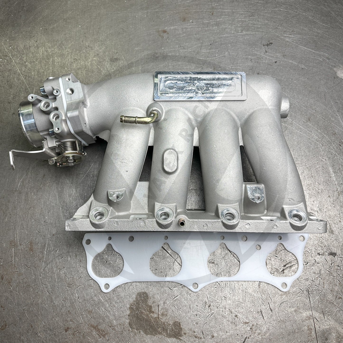 RBC Pro Clipped Ported Manifold K20 K24 Swap w Dual Pattern 70mm Blox Throttle Body (Stage 2)
