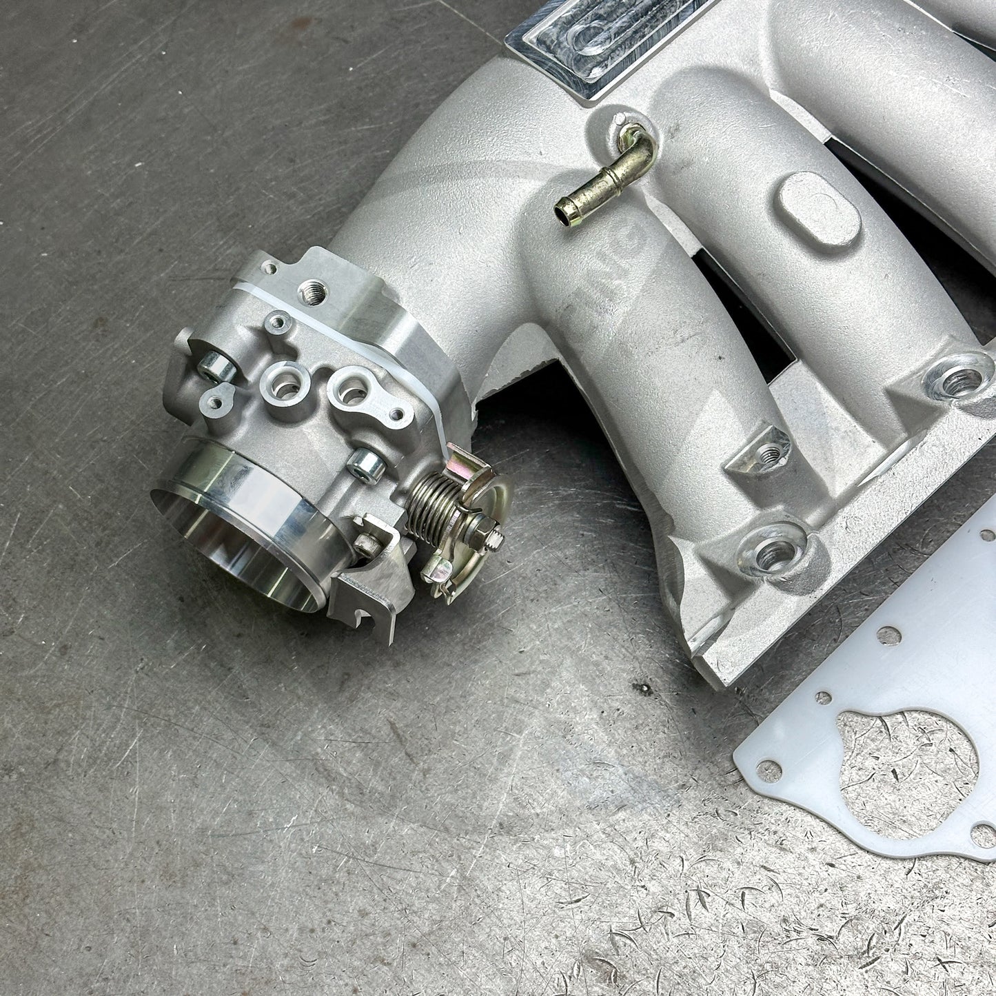 RBC Pro Clipped Ported Manifold K20 K24 Swap w Dual Pattern 70mm Blox Throttle Body (Stage 2)