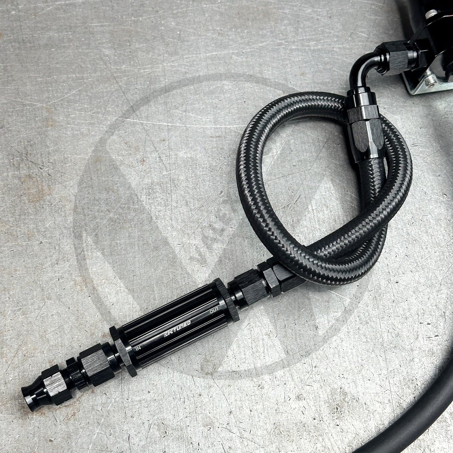 D Series Fuel Tuck System with AEM Style Fuel Rail & K Tuned Filter for Honda Civic D16Y8 Y7 2 BOLT