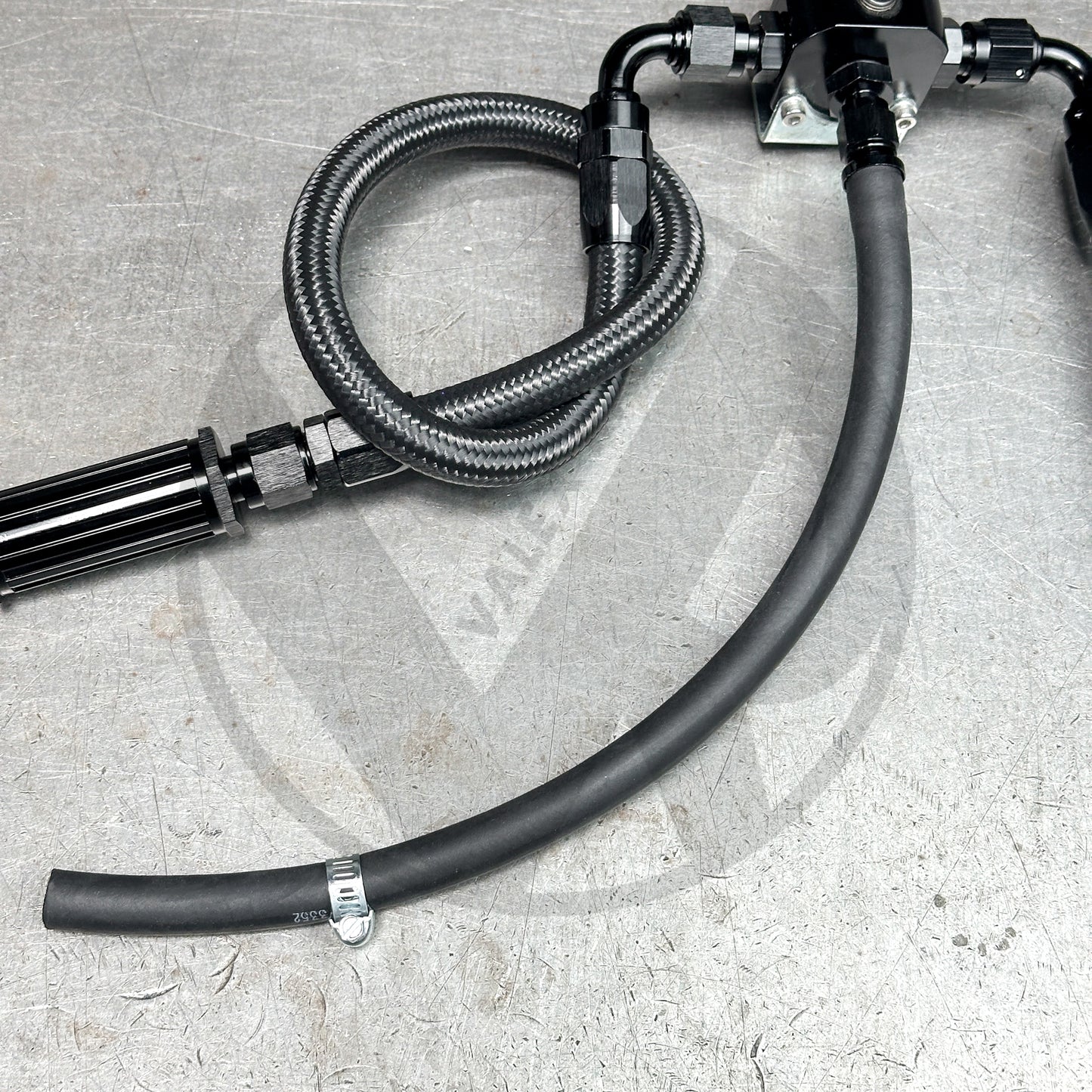 D Series Fuel Tuck System with AEM Style Fuel Rail & K Tuned Filter for Honda Civic D16Y8 Y7 2 BOLT