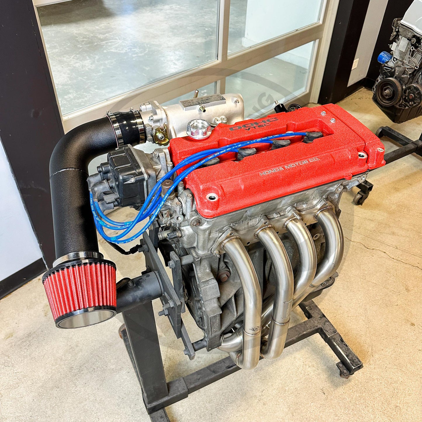 Honda/Acura 3.5" Intake System with Racing Air Filter Black B D H Swap