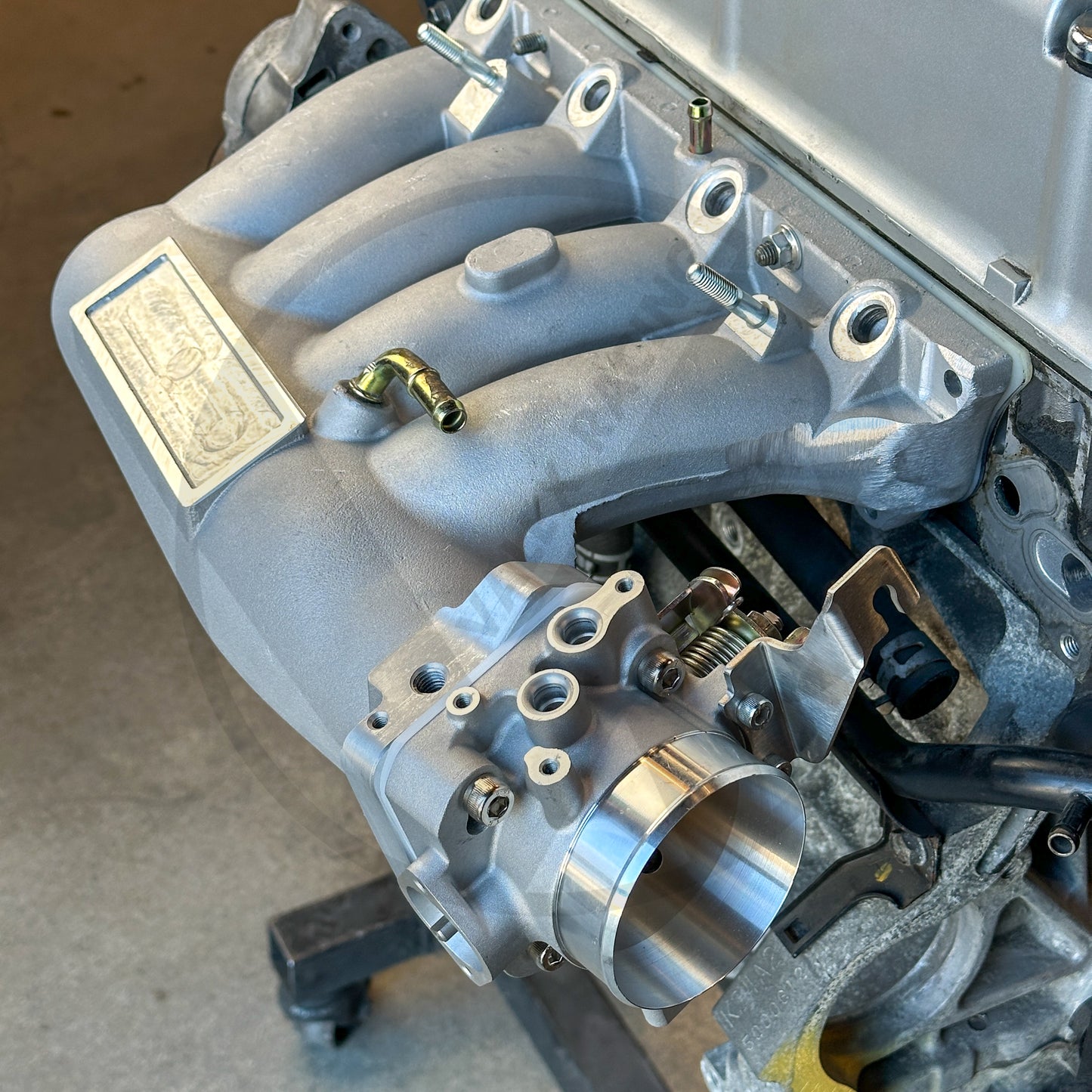 RBC Pro Clipped Ported Manifold K20 K24 Swap w Dual Pattern 70mm Blox Throttle Body (Stage 2)