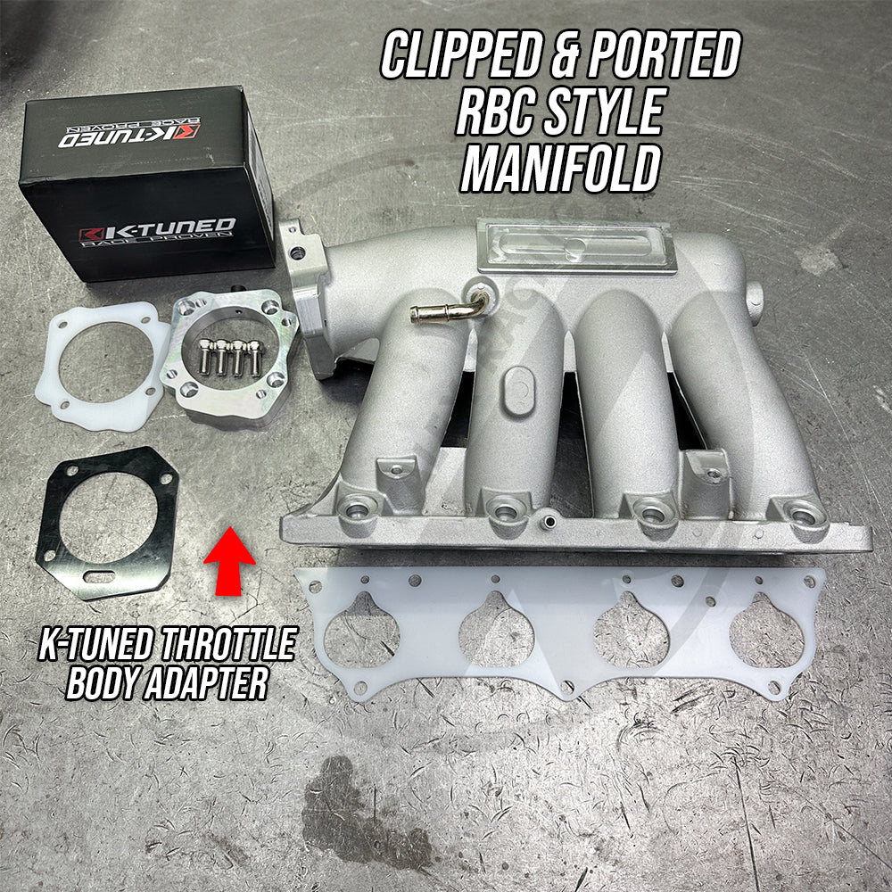RBC Pro Style Clipped and Port Matched Intake Manifold Kit for 2006-2015 Honda Civic Si (8th 9th Gen)