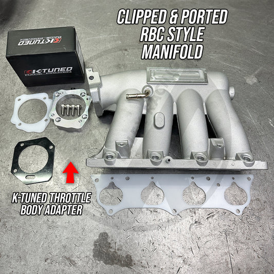 RBC Pro Style Clipped and Port Matched Intake Manifold Kit for 2006-2015 Honda Civic Si (8th 9th Gen)