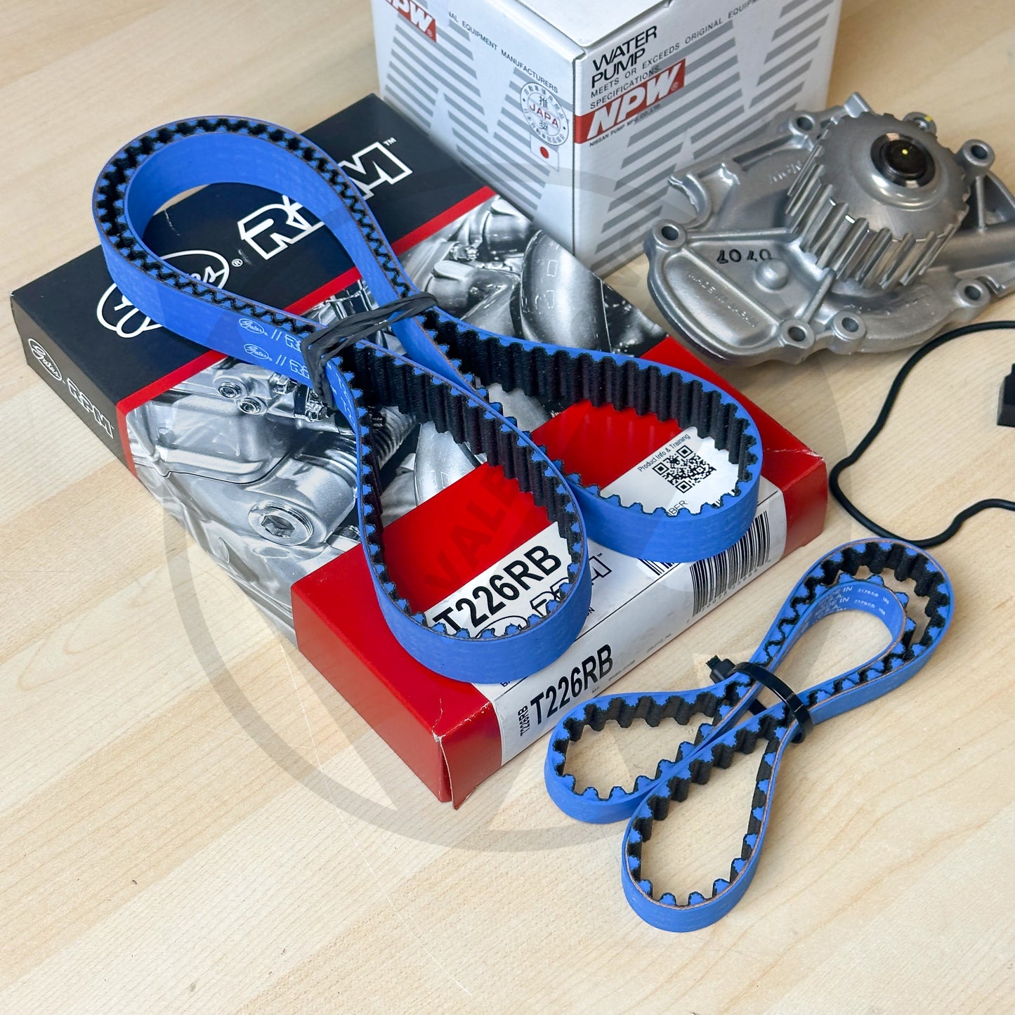 Gates Racing T226RB Timing Belt & NPW Japan Water Pump For Honda H22 H23 DOHC VTEC