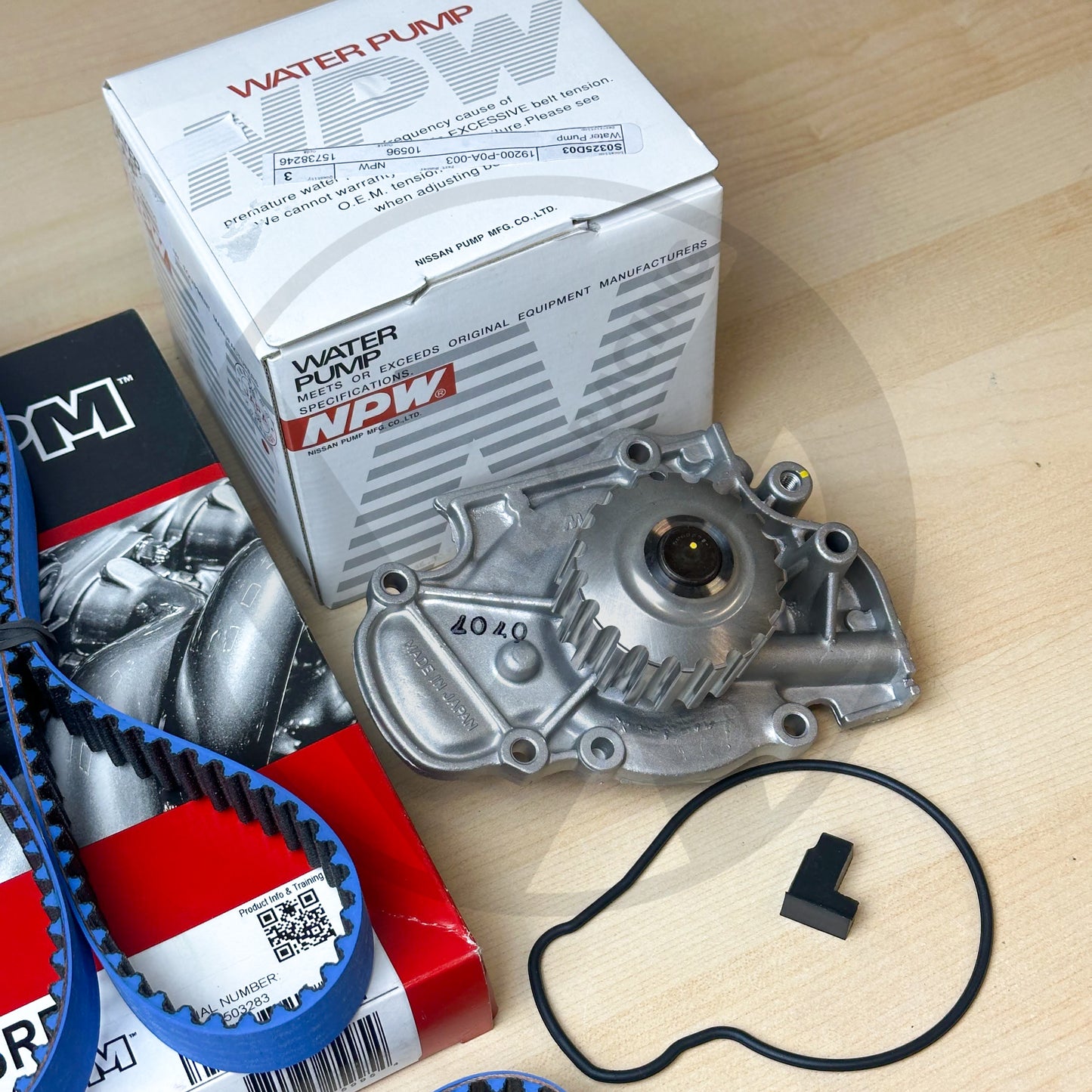 Gates Racing T226RB Timing Belt & NPW Japan Water Pump For Honda H22 H23 DOHC VTEC