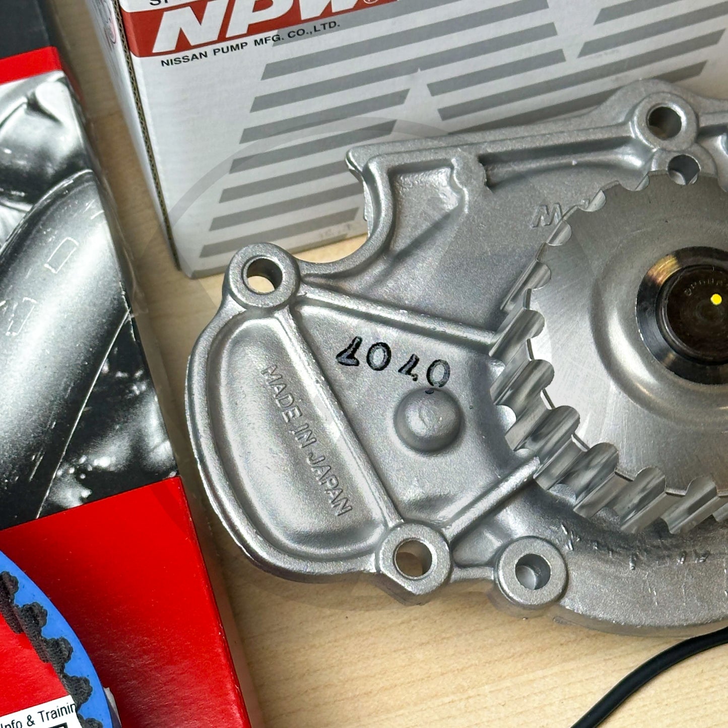 Gates Racing T226RB Timing Belt & NPW Japan Water Pump For Honda H22 H23 DOHC VTEC