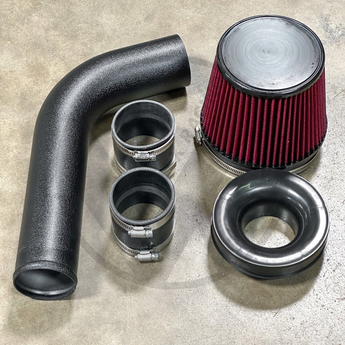 3" Intake W/ BLOX Filter & V Stack for Honda Acura B D H Series Wrinkle Black
