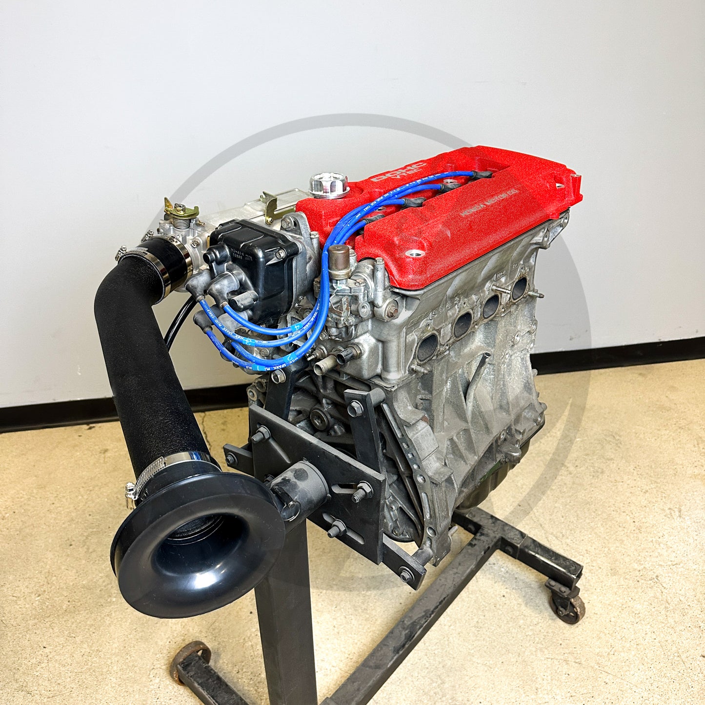 3" Intake W/ BLOX Filter & V Stack for Honda Acura B D H Series Wrinkle Black
