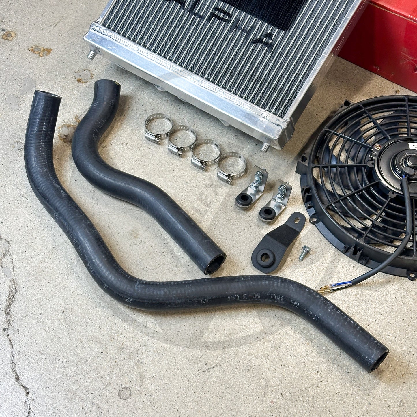 Skunk2 Pro Half Size Alpha Radiator Kit For Honda Civic Acura Integra B Series
