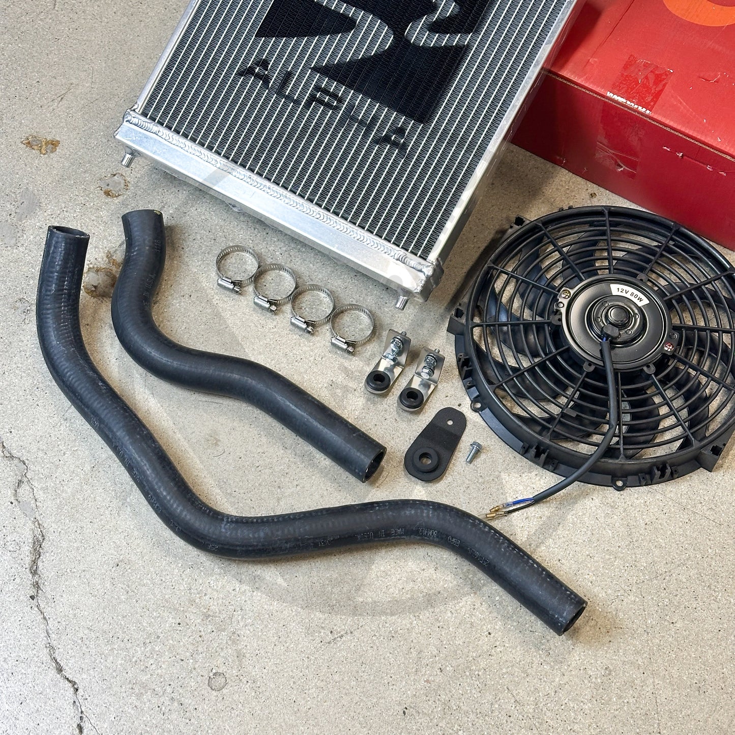 Skunk2 Pro Half Size Alpha Radiator Kit For Honda Civic Acura Integra B Series