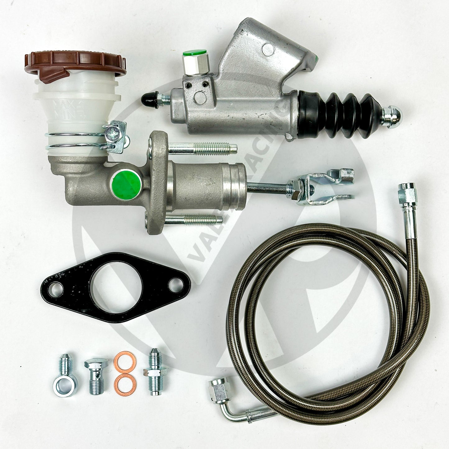 S2000 (S2K) Style Clutch Master Cylinder (CMC) & Exedy Slave Cylinder Kit with Stainless Steel Clutch Line for K Swap