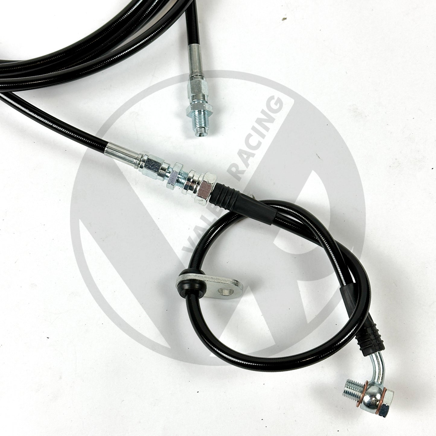 Complete BLACK Stainless Rear Brake Line Replacement Kit 92-95 Honda Civic w/ disc