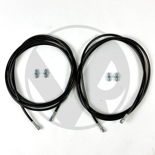 BLACK Stainless Main Rear Brake Line Replacement Kit 92-95 Honda Civic EG