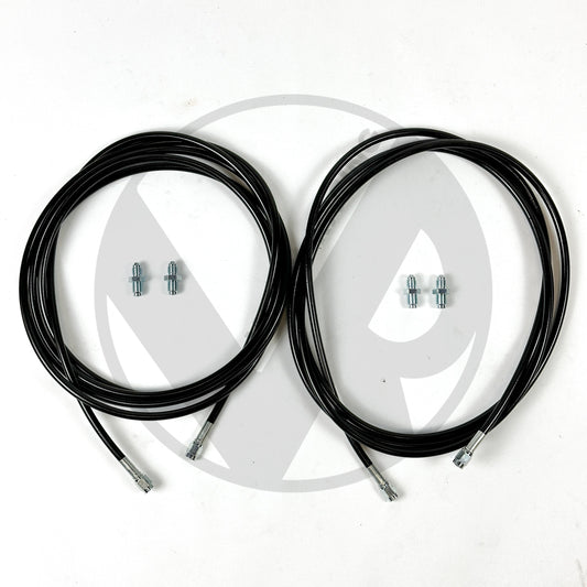 BLACK Stainless Main Rear Brake Line Replacement Kit 94-01 Acura Integra