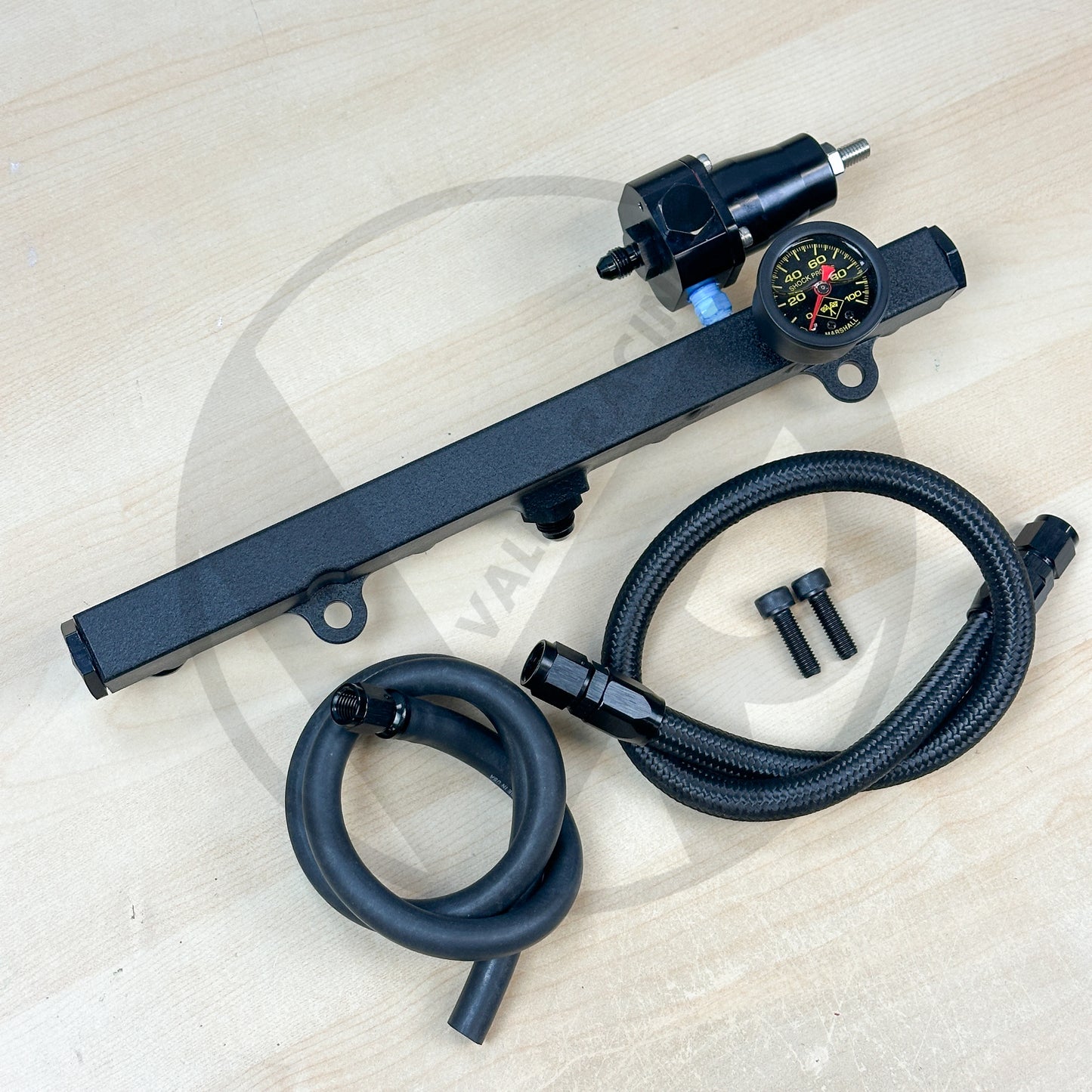Center Feed Modular Fuel System for Honda Acura K Swap (Wrinkle Black)