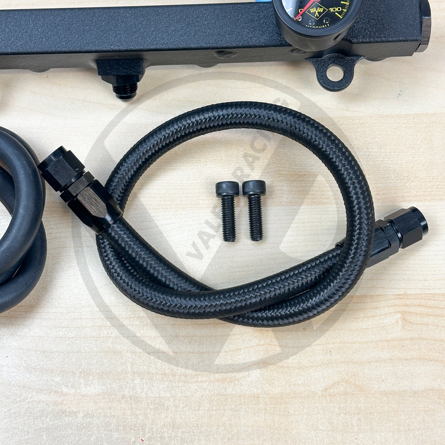 Center Feed Modular Fuel System for Honda Acura K Swap (Wrinkle Black)