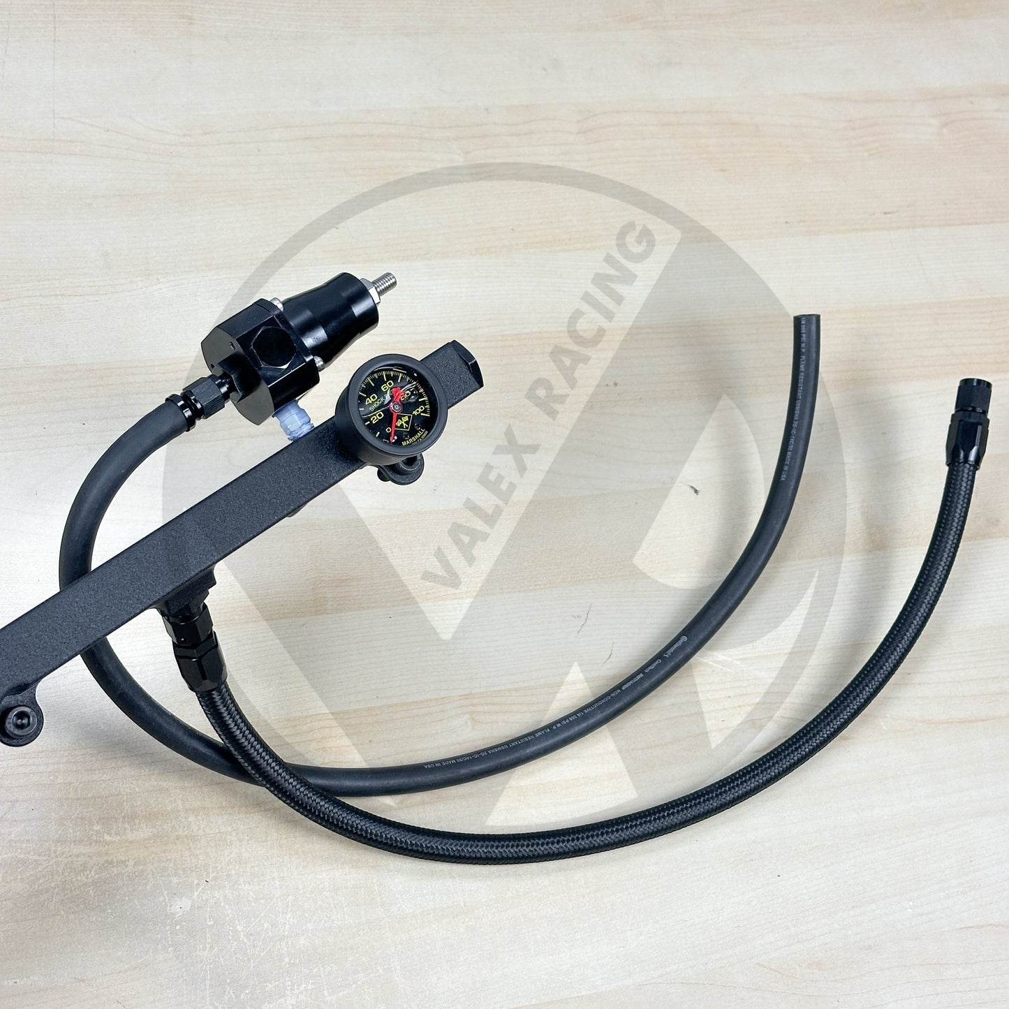 Center Feed Modular Fuel System for Honda Acura K Swap (Wrinkle Black)