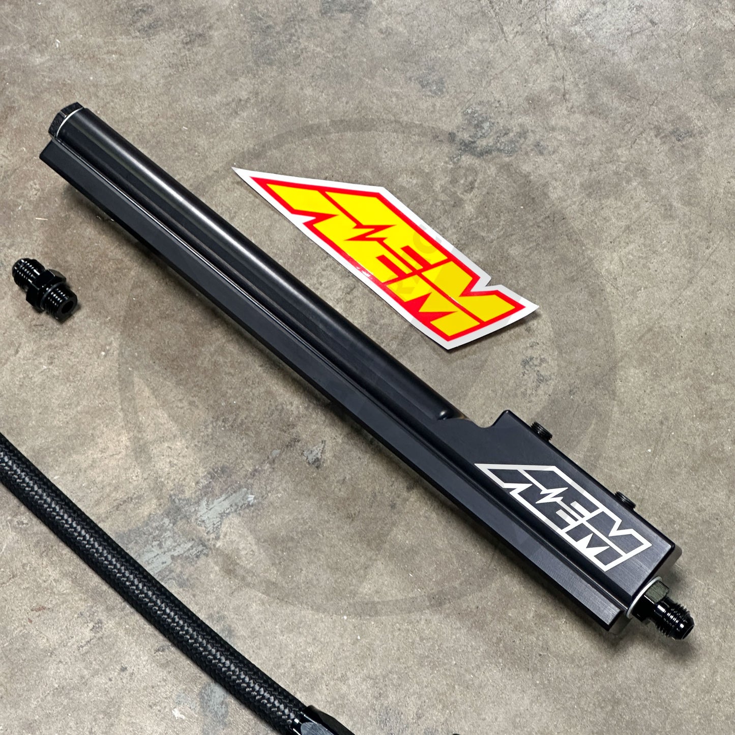 AEM Budget Fuel Rail Swap Kit for Honda Civic Integra B Series EG EK DC2 (Black)