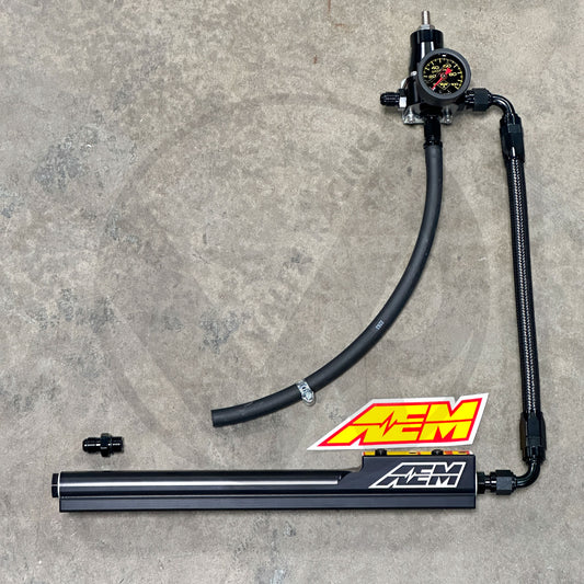 AEM Budget Fuel Rail Swap Kit for Honda Civic Integra B Series EG EK DC2 (Black)