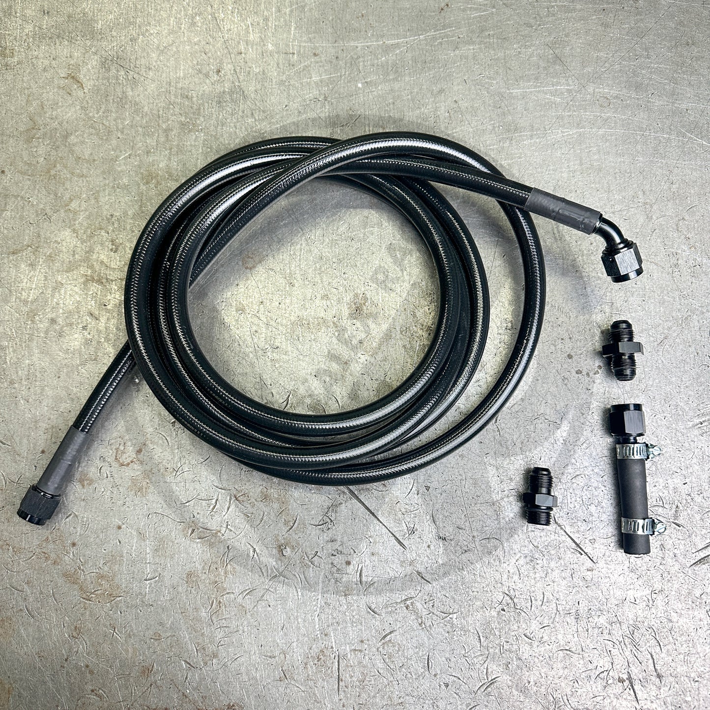 92-95 Civic E85 Compatible Black Stainless Steel Fuel Lines Kit - 6AN | Bolt On