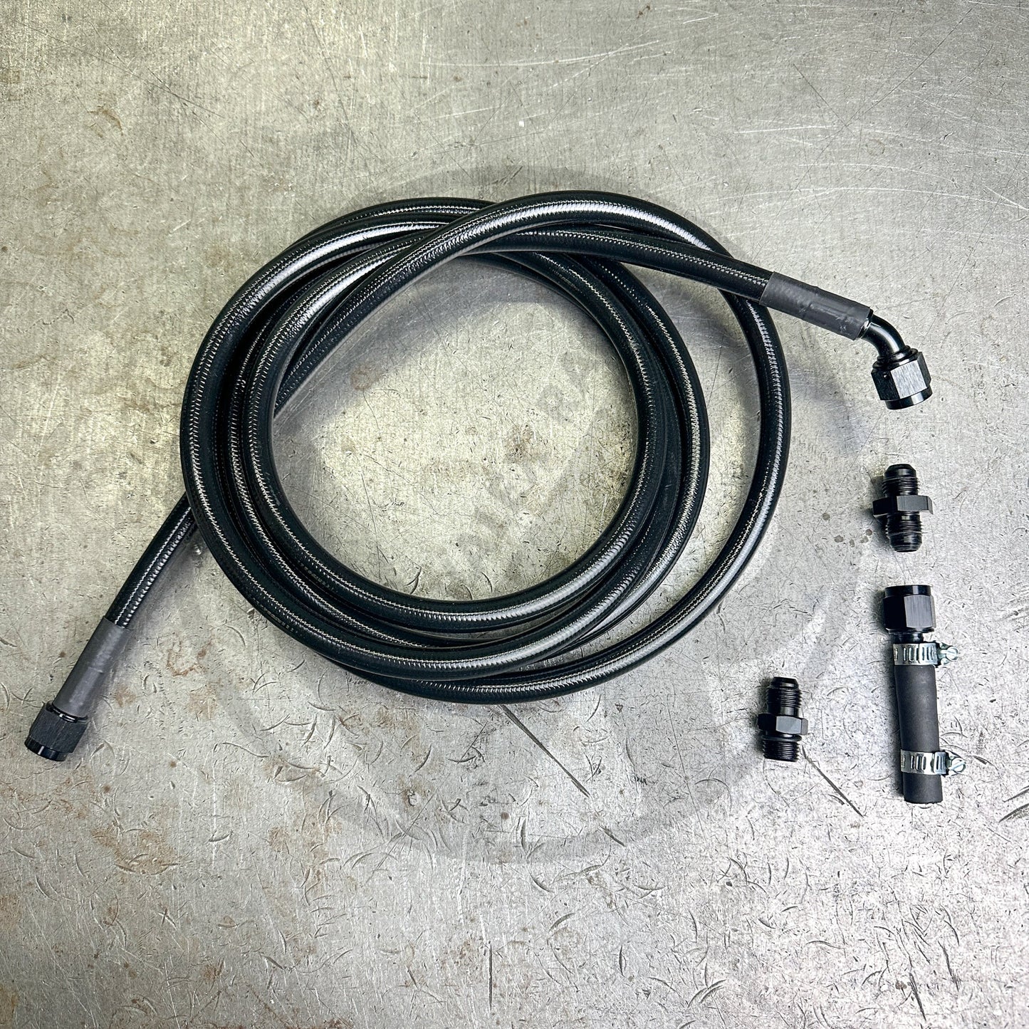 97-01 Honda CR-V E85 Compatible Black Stainless Steel Fuel Lines Kit - 6AN | Bolt On