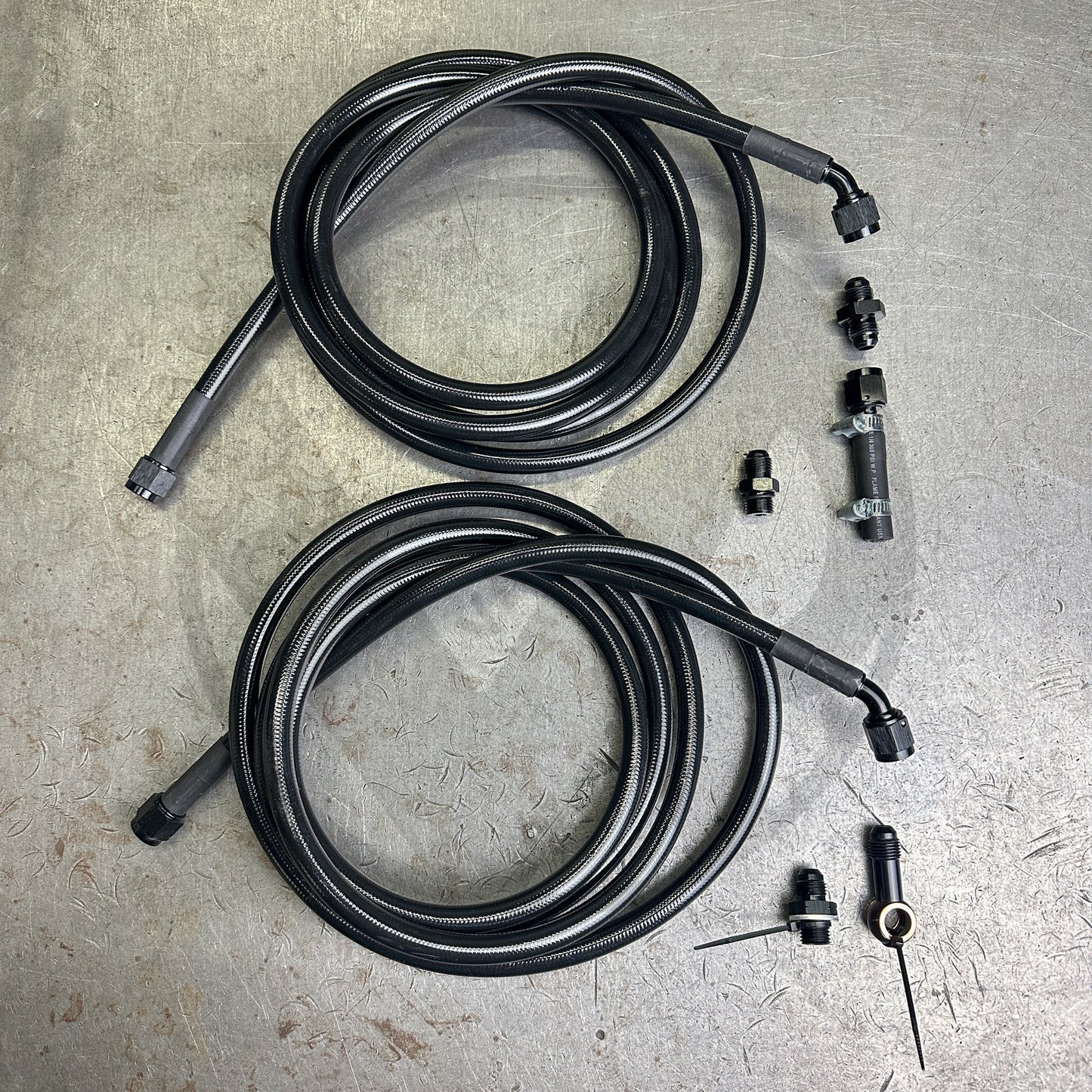 94-01 Integra E85 Compatible Black Stainless Steel Fuel Lines Kit - 6AN | Bolt On